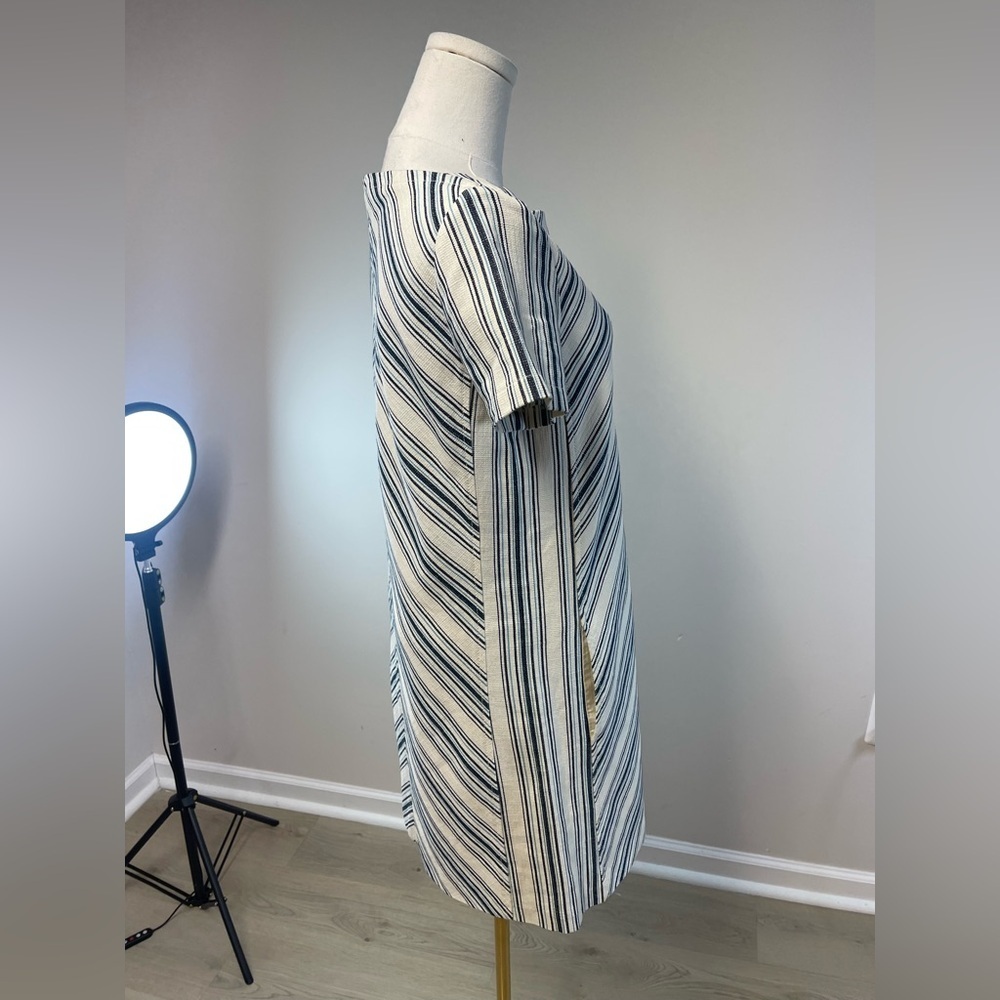 See By Chloe Cotton Linen Mix Stripe Shift Dress - Picture 11 of 16